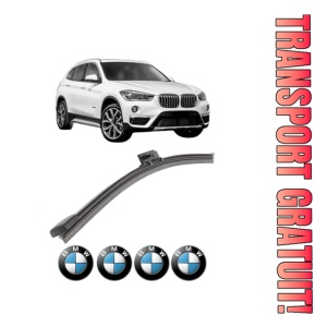 Stergator lamela spate BMW Seria X1 Van (F48) din 2015 - 2022, pentru luneta auto, Bosch Aerotwin, din cauciuc siliconat rezistent, 4 Stickere Auto BMW