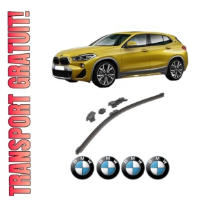 Stergator lamela spate BMW Seria X2 (F39) din 2017 - 2023, pentru luneta auto, Valeo HydroConnect, din cauciuc siliconat rezistent, 4 Stickere Auto BMW