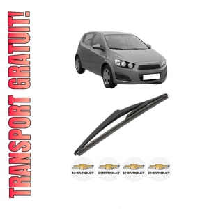 Stergator lamela spate CHEVROLET AVEO Hatchback (T300) din 2011 - 2015, pentru luneta auto, Valeo Silencio, din cauciuc siliconat rezistent, 4 Stickere Auto CHEVROLET