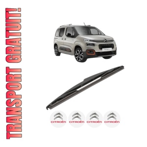 Stergator lamela spate CITROEN BERLINGO (ER_, EC_) din 2018, pentru luneta auto, Valeo Silencio, din cauciuc siliconat rezistent, 4 Stickere Auto CITROEN