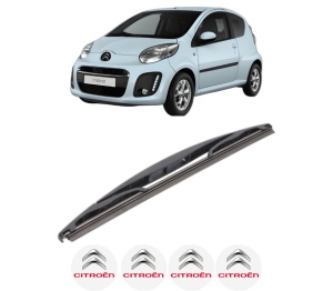 Stergator lamela spate CITROEN C1 (PM_, PN_) din 2005 - 2014, pentru luneta auto, Bosch Twin, din cauciuc siliconat rezistent, 4 Stickere Auto CITROEN v31812