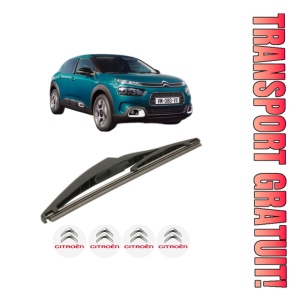 Stergator lamela spate CITROEN C4 CACTUS Van (0B_, 0P_) din 2019, pentru luneta auto, Bosch Twin, din cauciuc siliconat rezistent, 4 Stickere Auto CITROEN