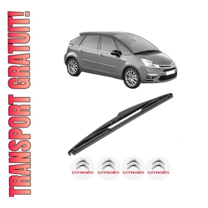 Stergator lamela spate CITROEN C4 PICASSO I MPV (UD_) din 2006 - 2013, pentru luneta auto, Valeo Silencio, din cauciuc siliconat rezistent, 4 Stickere Auto CITROEN