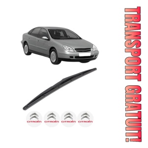 Stergator lamela spate CITROEN C5 I (DC_) din 2001 - 2004, pentru luneta auto, Bosch Twin, din cauciuc siliconat rezistent, 4 Stickere Auto CITROEN