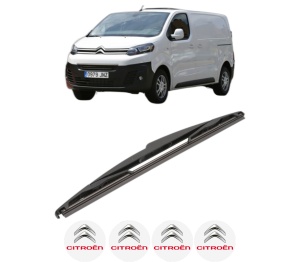Stergator lamela spate CITROEN JUMPY III Van (V_) din 2016 - 2022, pentru luneta auto, Valeo Silencio, din cauciuc siliconat rezistent, 4 Stickere Auto CITROEN v22216