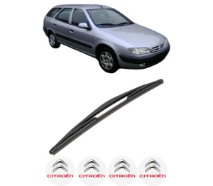 Stergator lamela spate CITROEN XSARA Estate Van din 1999 - 2005, pentru luneta auto, Valeo Silencio, din cauciuc siliconat rezistent, 4 Stickere Auto CITROEN v20362