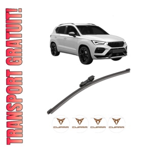 Stergator lamela spate CUPRA ATECA (KH7, KHP, KBP) din 2018, pentru luneta auto, Valeo Silencio Xtrm, din cauciuc siliconat rezistent, 4 Stickere Auto CUPRA