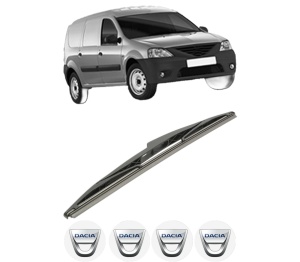 Stergator lamela spate DACIA LOGAN EXPRESS (FS_) din 2007 - 2012, pentru luneta auto, Bosch Twin, din cauciuc siliconat rezistent, 4 Stickere Auto DACIA v28206