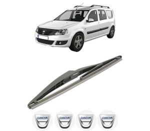 Stergator lamela spate DACIA LOGAN MCV II din 2013, pentru luneta auto, Bosch Twin, din cauciuc siliconat rezistent, 4 Stickere Auto DACIA v27397