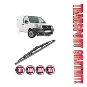 Stergator lamela spate FIAT DOBLO Box Body/MPV (223_) din 2001 - 2010, pentru luneta auto, Bosch Twin, din cauciuc siliconat rezistent, 4 Stickere Auto FIAT