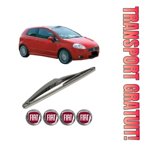 Stergator lamela spate FIAT PANDA (312_, 319_) din 2012, pentru luneta auto, Bosch Twin, din cauciuc siliconat rezistent, 4 Stickere Auto FIAT