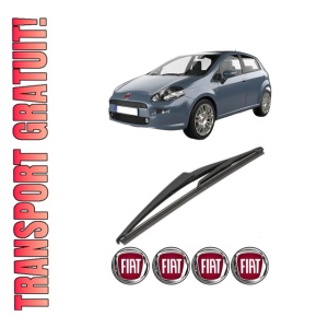 Stergator lamela spate FIAT PUNTO Hatchback Van (199_) din 2008, pentru luneta auto, Valeo Silencio, din cauciuc siliconat rezistent, 4 Stickere Auto FIAT