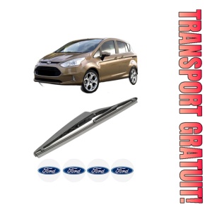 Stergator lamela spate FORD B-MAX (JK) din 2012, pentru luneta auto, Bosch Twin, din cauciuc siliconat rezistent, 4 Stickere Auto FORD