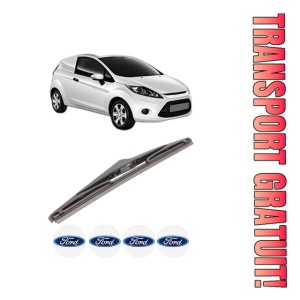 Stergator lamela spate FORD FIESTA VI Van din 2008 - 2017, pentru luneta auto, Bosch Twin, din cauciuc siliconat rezistent, 4 Stickere Auto FORD