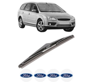 Stergator lamela spate FORD FOCUS II Turnier (DA_, FFS, DS) din 2004 - 2012, pentru luneta auto, Bosch Twin, din cauciuc siliconat rezistent, 4 Stickere Auto FORD v26302