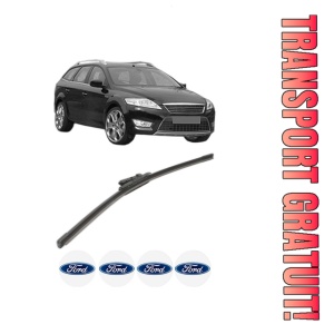 Stergator lamela spate FORD MONDEO IV (BA7) din 2007 - 2015, pentru luneta auto, Bosch Aerotwin, din cauciuc siliconat rezistent, 4 Stickere Auto FORD