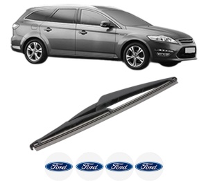 Stergator lamela spate FORD MONDEO IV Van din 2007 - 2014, pentru luneta auto, Valeo Silencio, din cauciuc siliconat rezistent, 4 Stickere Auto FORD v18322