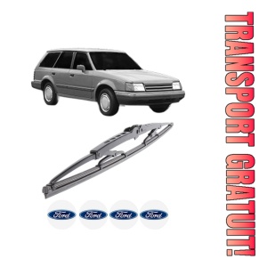 Stergator lamela spate FORD USA ESCORT Estate din 1996 - 2001, pentru luneta auto, Bosch Twin, din cauciuc siliconat rezistent, 4 Stickere Auto FORD USA