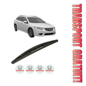 Stergator lamela spate HONDA ACCORD VII Tourer (CM, CN) din 2003 - 2008, pentru luneta auto, Bosch Twin, din cauciuc siliconat rezistent, 4 Stickere Auto HONDA