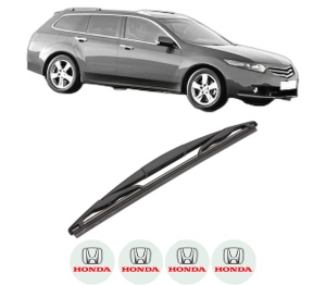 Stergator lamela spate HONDA ACCORD VIII Estate (CW) din 2008 - 2015, pentru luneta auto, Valeo Silencio, din cauciuc siliconat rezistent, 4 Stickere Auto HONDA v18862