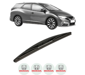 Stergator lamela spate HONDA CIVIC IX Tourer (FK) din 2014 - 2016, pentru luneta auto, Bosch Twin, din cauciuc siliconat rezistent, 4 Stickere Auto HONDA v25642