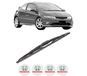 Stergator lamela spate HONDA CIVIC VIII Hatchback (FN, FK) din 2005 - 2012, pentru luneta auto, Bosch Twin, din cauciuc siliconat rezistent, 4 Stickere Auto HONDA v32592