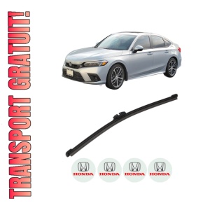 Stergator lamela spate HONDA CIVIC XI Hatchback (FL) din 2022, pentru luneta auto, Valeo Silencio, din cauciuc siliconat rezistent, 4 Stickere Auto HONDA