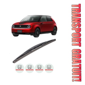 Stergator lamela spate HONDA e (ZC7_) din 2019, pentru luneta auto, Bosch Twin, din cauciuc siliconat rezistent, 4 Stickere Auto HONDA