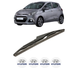 Stergator lamela spate HYUNDAI i10 II (BA, IA) din 2013 - 2019, pentru luneta auto, Bosch Twin, din cauciuc siliconat rezistent, 4 Stickere Auto HYUNDAI v22627
