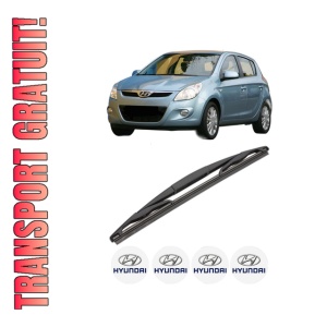 Stergator lamela spate HYUNDAI i20 I (PB, PBT) din 2008 - 2015, pentru luneta auto, Valeo Silencio, din cauciuc siliconat rezistent, 4 Stickere Auto HYUNDAI
