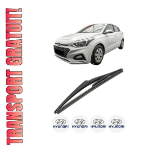 Stergator lamela spate HYUNDAI i20 II Hatchback Van (GB, IB) din 2015 - 2021, pentru luneta auto, Valeo Silencio, din cauciuc siliconat rezistent, 4 Stickere Auto HYUNDAI