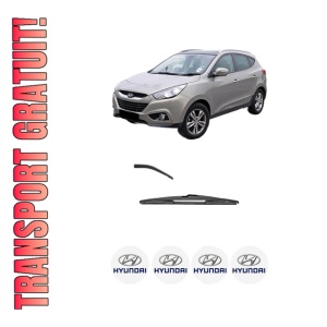 Stergator lamela spate HYUNDAI ix35 (LM, EL, ELH) din 2009 - 2015, pentru luneta auto, Valeo Silencio, din cauciuc siliconat rezistent, 4 Stickere Auto HYUNDAI