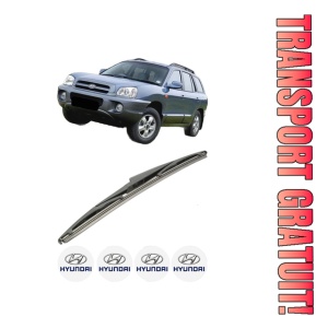 Stergator lamela spate HYUNDAI SANTA FÉ II SUV Van (CM) din 2005 - 2013, pentru luneta auto, Bosch Twin, din cauciuc siliconat rezistent, 4 Stickere Auto HYUNDAI