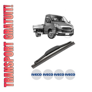 Stergator lamela spate Iveco DAILY V Platform/Chassis din 2011 - 2014, pentru luneta auto, Valeo Silencio, din cauciuc siliconat rezistent, 4 Stickere Auto Iveco