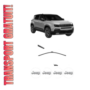 Stergator lamela spate JEEP AVENGER (J2) din 2022, pentru luneta auto, Valeo Silencio, din cauciuc siliconat rezistent, 4 Stickere Auto JEEP