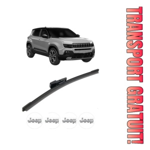 Stergator lamela spate JEEP AVENGER (J2) din 2022, pentru luneta auto, Bosch Aerotwin, din cauciuc siliconat rezistent, 4 Stickere Auto JEEP