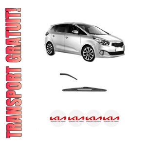Stergator lamela spate KIA CARENS IV din 2013 - 2016, pentru luneta auto, Valeo Silencio, din cauciuc siliconat rezistent, 4 Stickere Auto KIA