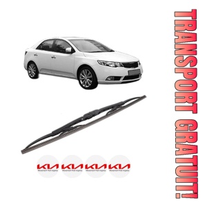 Stergator lamela spate KIA CERATO II Saloon (TD) din 2009 - 2014, pentru luneta auto, Bosch Twin, din cauciuc siliconat rezistent, 4 Stickere Auto KIA