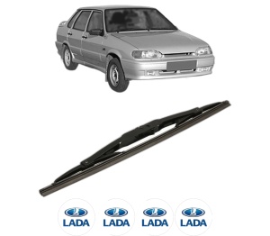 Stergator lamela spate LADA SAMARA Hatchback (2113, 2114) din 2003 - 2013, pentru luneta auto, Bosch Twin, din cauciuc siliconat rezistent, 4 Stickere Auto LADA v31272