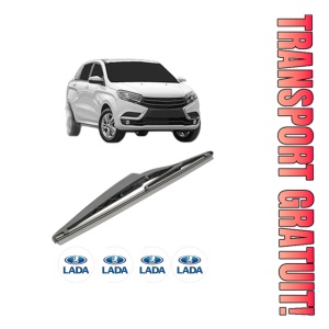 Stergator lamela spate LADA XRAY (GAB_) din 2016, pentru luneta auto, Bosch Twin, din cauciuc siliconat rezistent, 4 Stickere Auto LADA