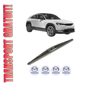 Stergator lamela spate MAZDA MX-30 (DR) din 2020, pentru luneta auto, Valeo Silencio, din cauciuc siliconat rezistent, 4 Stickere Auto MAZDA