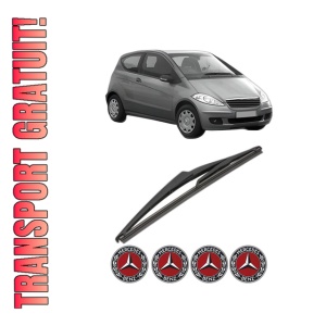Stergator lamela spate MERCEDES-BENZ A-CLASS (W169) din 2004 - 2012, pentru luneta auto, Valeo Silencio, din cauciuc siliconat rezistent, 4 Stickere Auto MERCEDES-BENZ