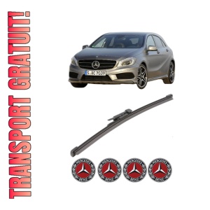 Stergator lamela spate MERCEDES-BENZ A-CLASS (W176) din 2012 - 2018, pentru luneta auto, Valeo Silencio Xtrm, din cauciuc siliconat rezistent, 4 Stickere Auto MERCEDES-BENZ