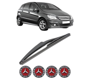 Stergator lamela spate MERCEDES-BENZ B-CLASS Sports Tourer (W245) din 2005 - 2011, pentru luneta auto, Valeo Silencio, din cauciuc siliconat rezistent, 4 Stickere Auto MERCEDES-BENZ v21562