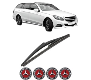 Stergator lamela spate MERCEDES-BENZ E-CLASS T-Model (S212) din 2009 - 2016, pentru luneta auto, Valeo Silencio, din cauciuc siliconat rezistent, 4 Stickere Auto MERCEDES-BENZ v19882