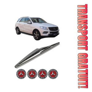 Stergator lamela spate MERCEDES-BENZ M-CLASS (W166) din 2011 - 2015, pentru luneta auto, Bosch Twin, din cauciuc siliconat rezistent, 4 Stickere Auto MERCEDES-BENZ