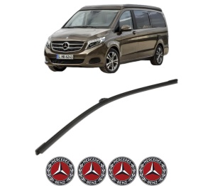 Stergator lamela spate MERCEDES-BENZ MARCO POLO Camper (W447) din 2015 - 2020, pentru luneta auto, Bosch Aerotwin, din cauciuc siliconat rezistent, 4 Stickere Auto MERCEDES-BENZ v26662