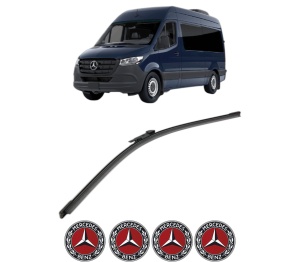 Stergator lamela spate MERCEDES-BENZ SPRINTER 3,5-t Van (B907, B910) din 2018 - 2025, pentru luneta auto, Bosch Aerotwin, din cauciuc siliconat rezistent, 4 Stickere Auto MERCEDES-BENZ v26967