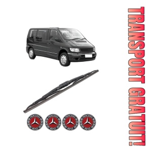Stergator lamela spate MERCEDES-BENZ V-CLASS (638/2) din 1996 - 2003, pentru luneta auto, Bosch Twin, din cauciuc siliconat rezistent, 4 Stickere Auto MERCEDES-BENZ