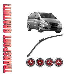 Stergator lamela spate MERCEDES-BENZ VIANO (W639) din 2003 - 2007, pentru luneta auto, Valeo Silencio Xtrm, din cauciuc siliconat rezistent, 4 Stickere Auto MERCEDES-BENZ
